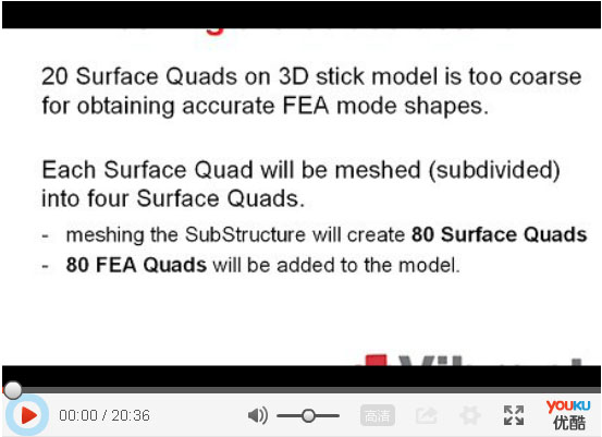 ME’scope视频演示建立有限元模型并计算结果,并与模态实验结果进行比较 ME’scope视频演示建立有限元模型并计算结果,并与模态实验结果进行比较