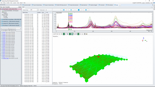 模态分析软件美国晶钻仪器EDM Modal-工作变形分析(ODS)