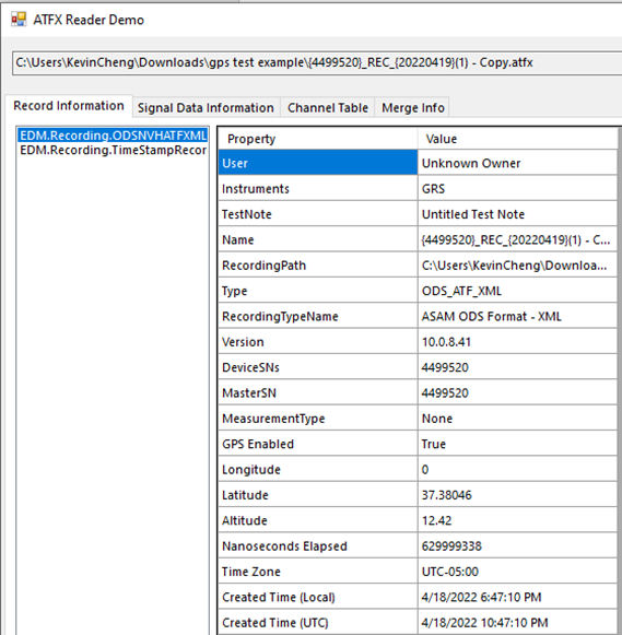 ATFX 信号读取器 API（C#、PYTHON、MATLAB、LABVIEW） 3